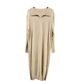 Vestido Lana Spandex Cuello Camisero