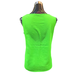 Polera Contraste Encaje Cuello V Sin mangas