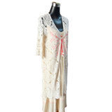 Tapado Largo Hilo Diseño Floral Verano