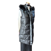 Chaqueta Eco Cuero Largo Sin Mangas