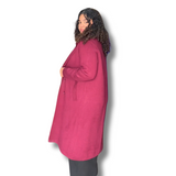 Abrigo Kala - Tela Punto Spandex Cruzado Con Bolsillos