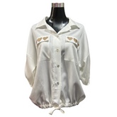 Blusa/Chaqueta Viscosa Bolsillo Corazones