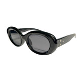 Lente De Sol Ovalado Con Adorno De Tres Estrellas