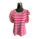 Polera Miriam Rayada Con Manga Vuelo