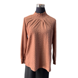 Blusa Cuello Alto Puño Elasticado