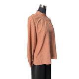 Blusa Cuello Alto Puño Elasticado