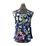 Polera Pavilo Viscosa Floreada Con Broderie