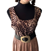 Camiseta Lycra Animal Print Sin Mangas