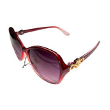 Lente De Sol Mariposa Oversize Con Adorno Flor De Lis Dorado