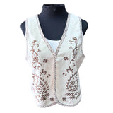 Gillette Lino Con Bordado Etnico Floral