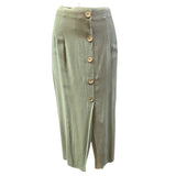 Falda Lino Botones Decorativos