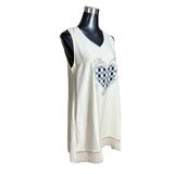 Vestido Midi Corazon Urbano De Lino Seda Sin Mangas