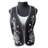 Gillette Lino Con Bordado Etnico Floral