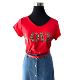 Polera Algodón Love Animal Print