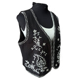 Gillette Lino Con Bordado Etnico Floral