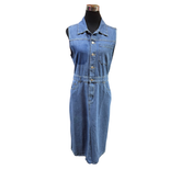 Vestido Sarai Mezclilla Con Broche Sin Mangas