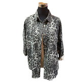 Chaqueta De Mezclilla Elasticada Animal Print