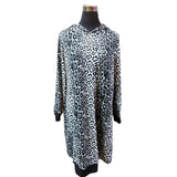 Vestido Lanilla Animal Print Con Gorro