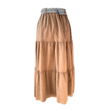 Falda Cotelé Liviano 3 Ruedo + Cinturón De Regalo