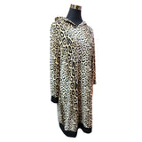 Vestido Lanilla Animal Print Con Gorro