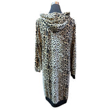 Vestido Lanilla Animal Print Con Gorro