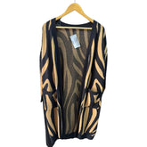 Tapado Largo Spandex Bicolor Negro Con Camel