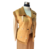 Chaqueta Sin Mangas De Gamuza Y Corderito