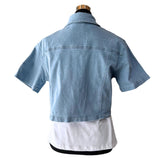 Chaqueta Bomber Mezclilla Liviana Elasticada