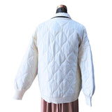 Casaca Chanel Parka Aplicación Lana Con Botones