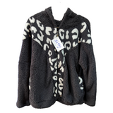 Poleron Animal Print Corto Con Cierre Y Gorro