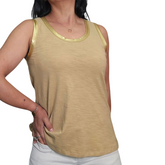 Polera Sin Mangas Algodón Vivo Metalico