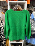 Sweater Cuello V Trenza Angora