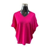 Polera Hilo Manga Corta Cuello V