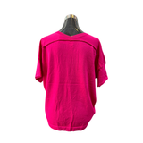 Polera Hilo Manga Corta Cuello V