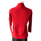 Sweater Cuello V Angora Textura Lineal