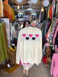 Sweater Spandex Cuello Alto Corazones
