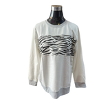 Poleron Cuello Redondo Lurex Animal Print