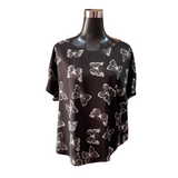 Blusa Satin Estampado Mariposa