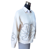 Sweater Rosa De Sarón Cuello Redondo