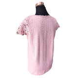 Polera Cuello V Manga Encaje