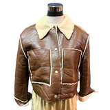 Chaqueta Aviadora Vintage Eco Cuero