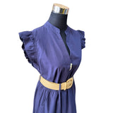 Conjunto De Lino Resplandeciente Blusa + Falda + Cinturón De Regalo
