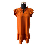 Vestido Corto Manga Doble Vuelo