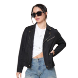 Chaqueta Biker De Gamuza