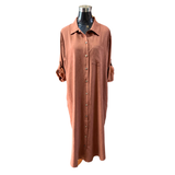 Vestido Camisero Gamuza - Atavío De Gracia