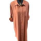 Vestido Camisero Gamuza - Atavío De Gracia
