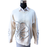 Sweater Rosa De Sarón Cuello Redondo