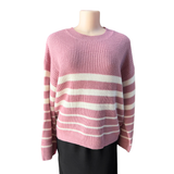 Sweater Spandex Trenzado Con Rayas