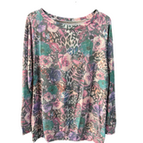 Polera Lanilla Suave Floreada con Brillos