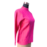 Sweater Cuello Alto Lana Angora Diseño Zigzag